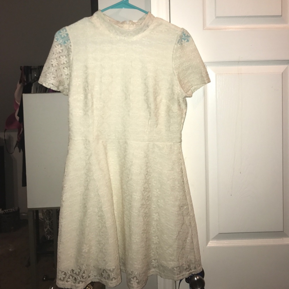Creme colored mini dress