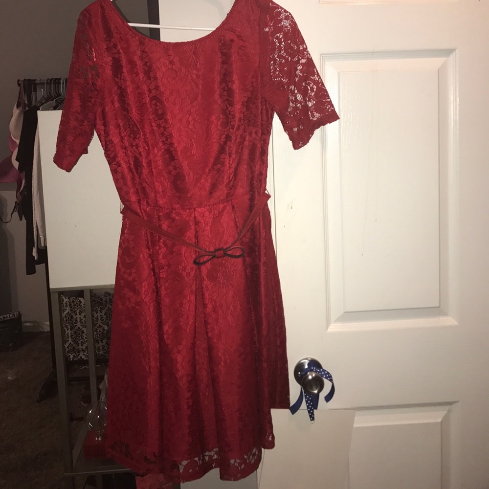 Fancy ruby red dress