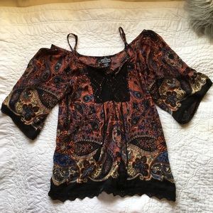 Off the shoulder boho top