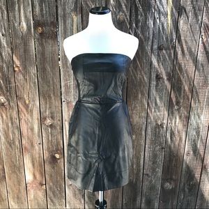Sexy Faux Leather Dress