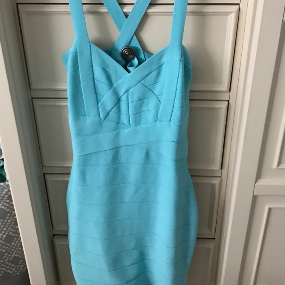 Turquoise Bandage dress