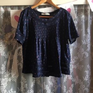Navy Blouse - Abercrombie & Fitch