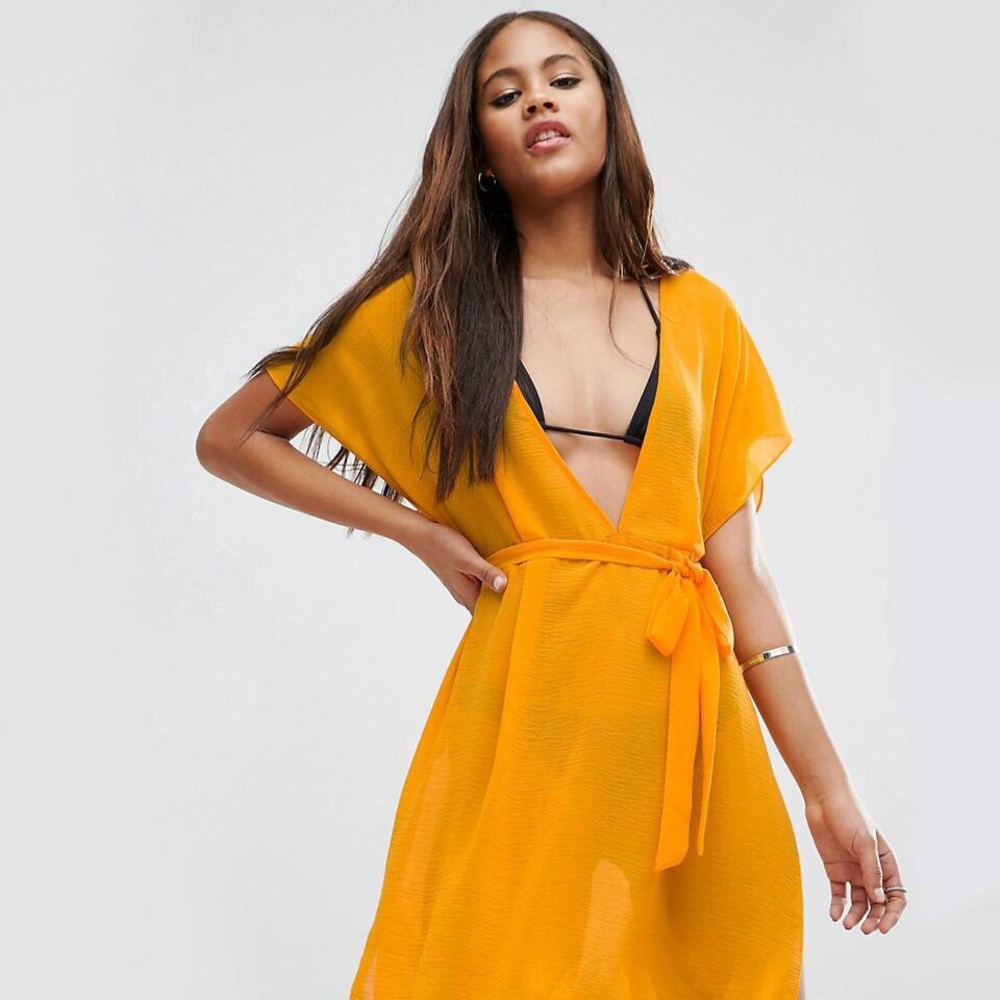 ASOS Tall Beach Cover Up with Self Belt Size 16