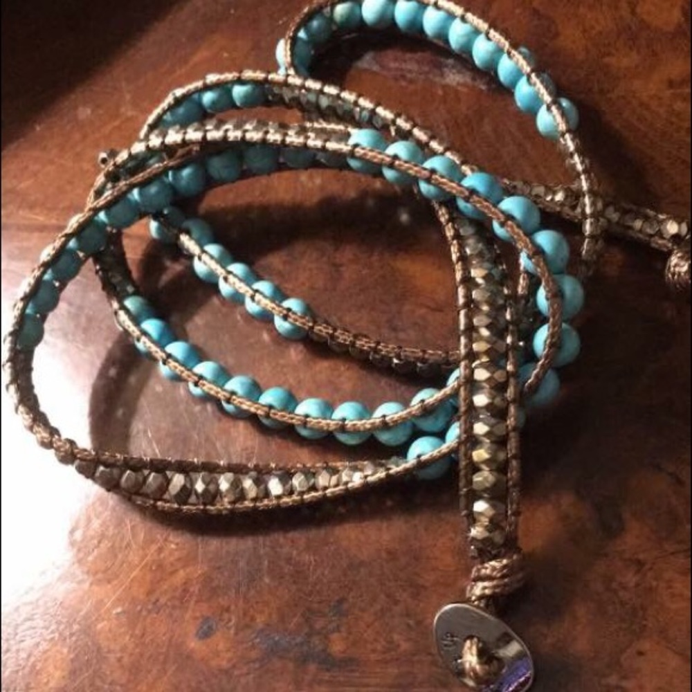 Turquoise Beaded Wrap Bracelet
