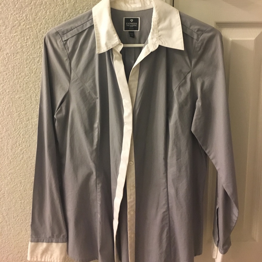 Express. Essential Original Shirt. Size M. Grey