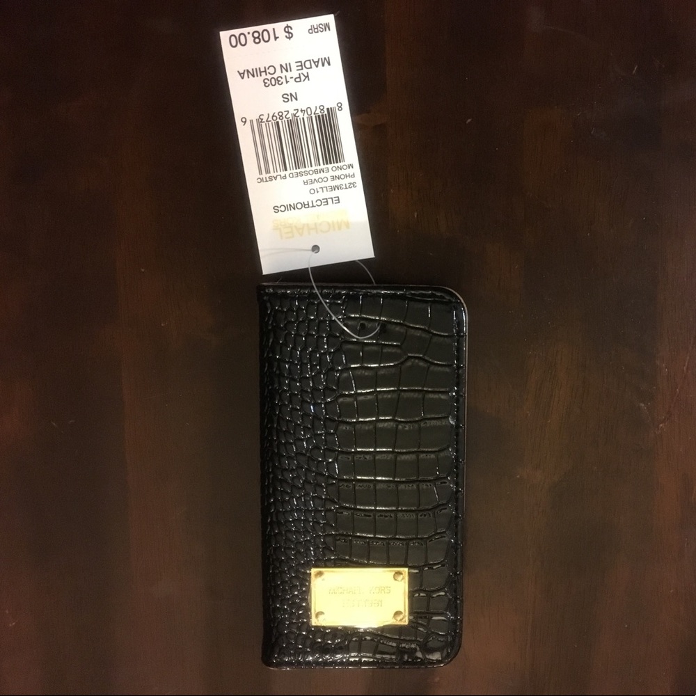 NWT MICHAEL KORS Snakeskin Leather iphone 7 case