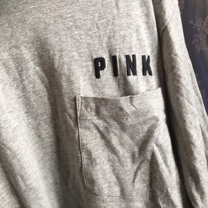 Grey Tee - PINK