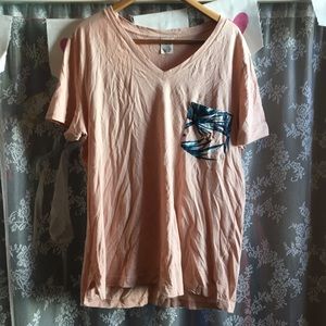 Peach V Neck - PINK