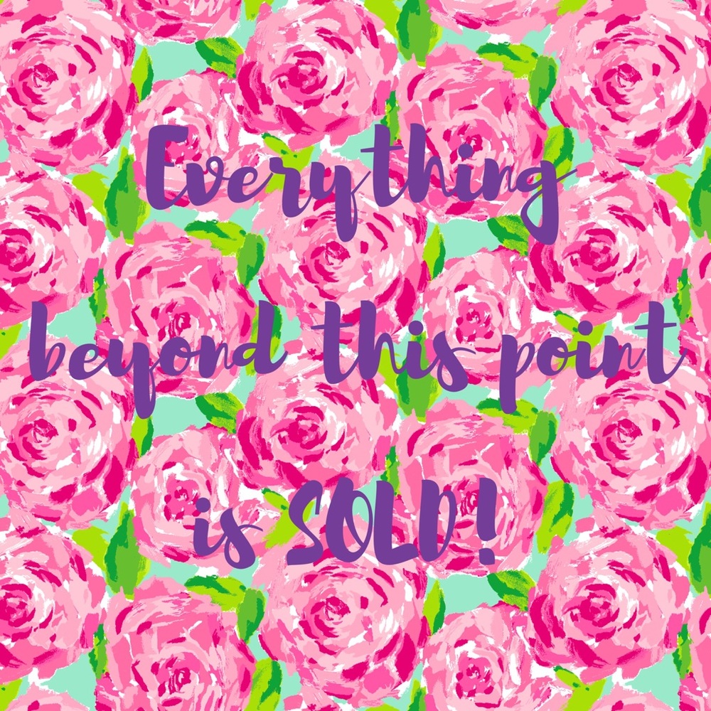 Everything beyond this point is sold!