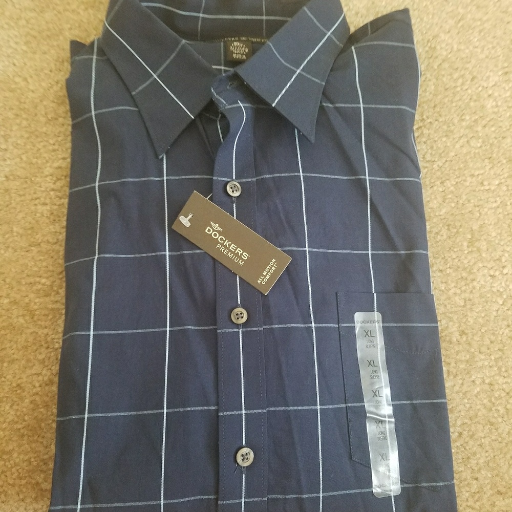 Dockers Long Sleeve Mens Dress Shirt - Picture 2 of 3