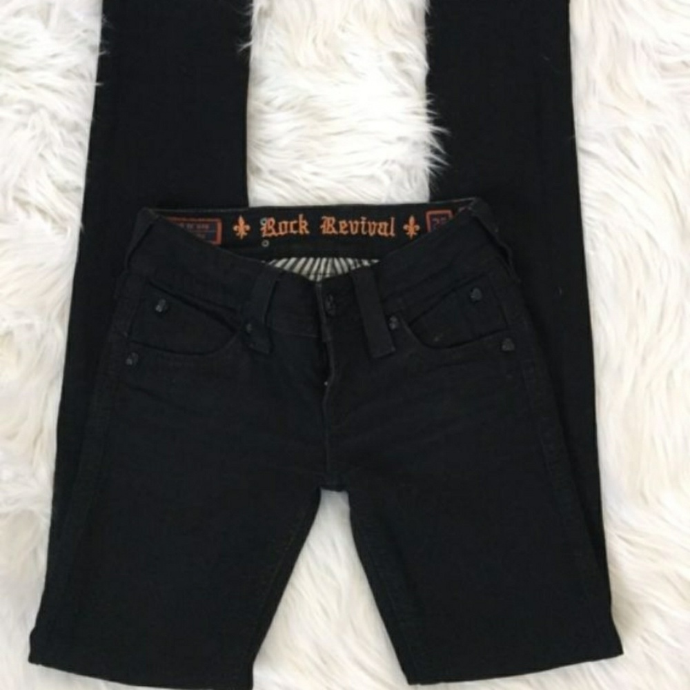 Rock revival jet black "patty" jeans