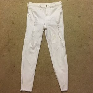 White hollister skinny jeans
