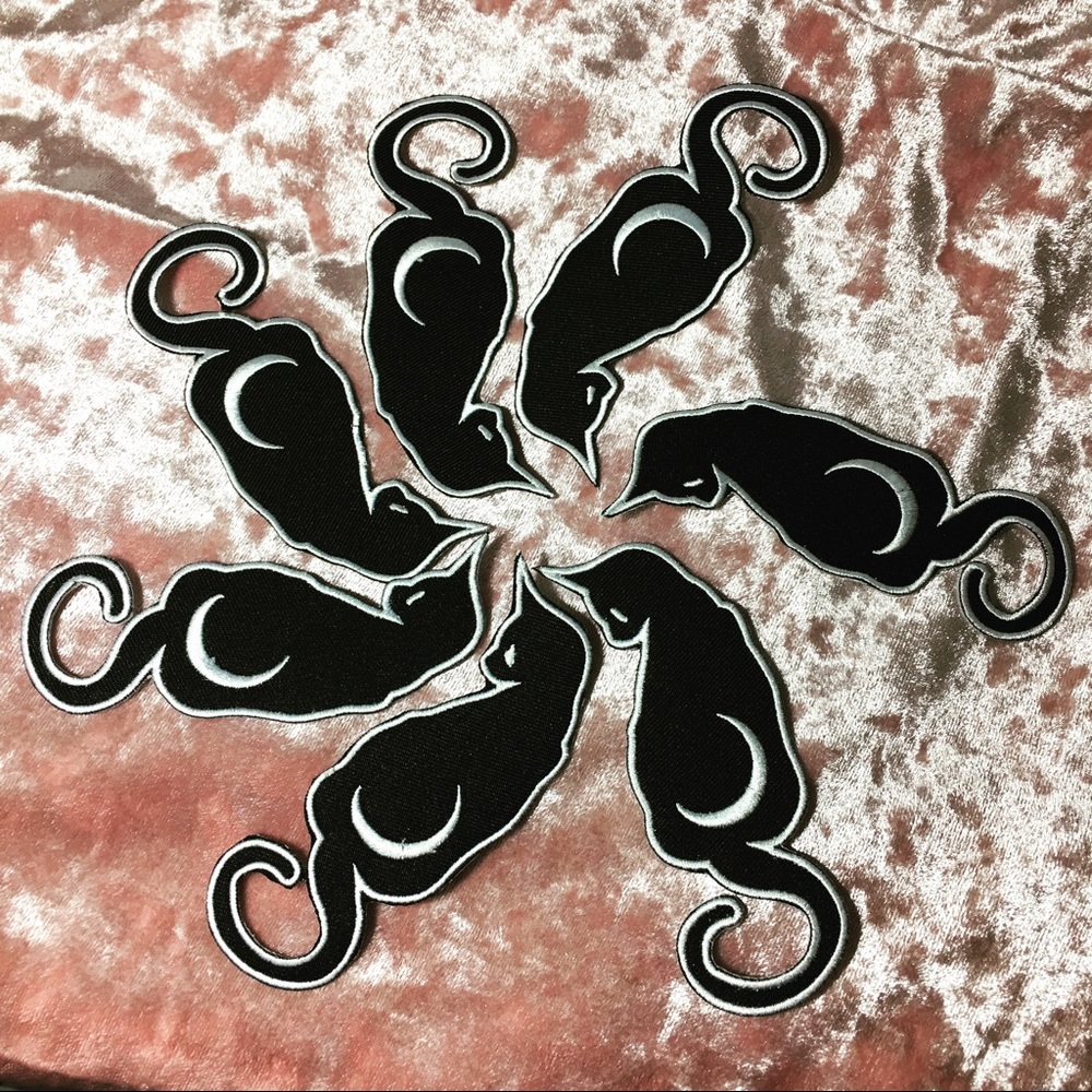 Black Cat Iron On Patch