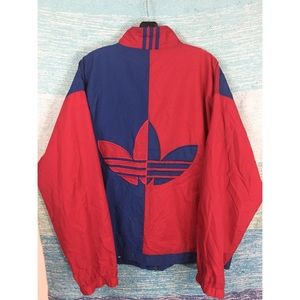 adidas vintage jacket red white blue