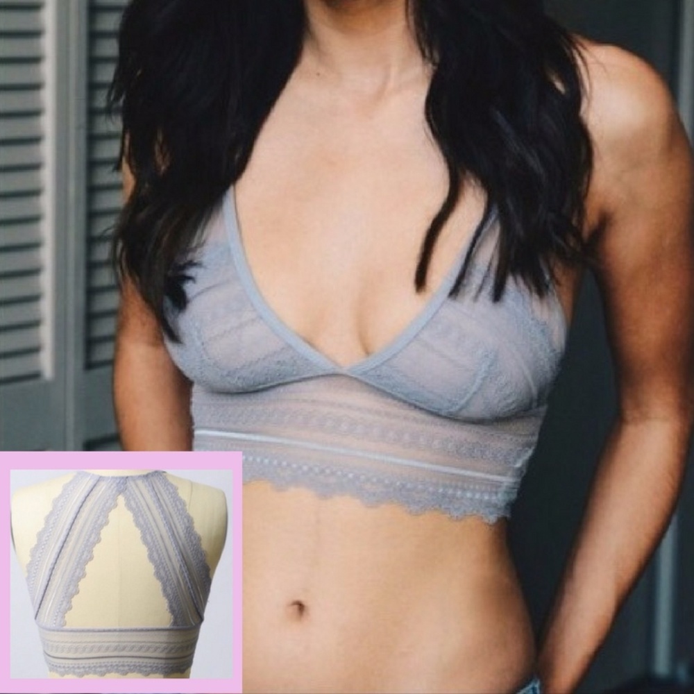 NWT Grey Lace Bralette