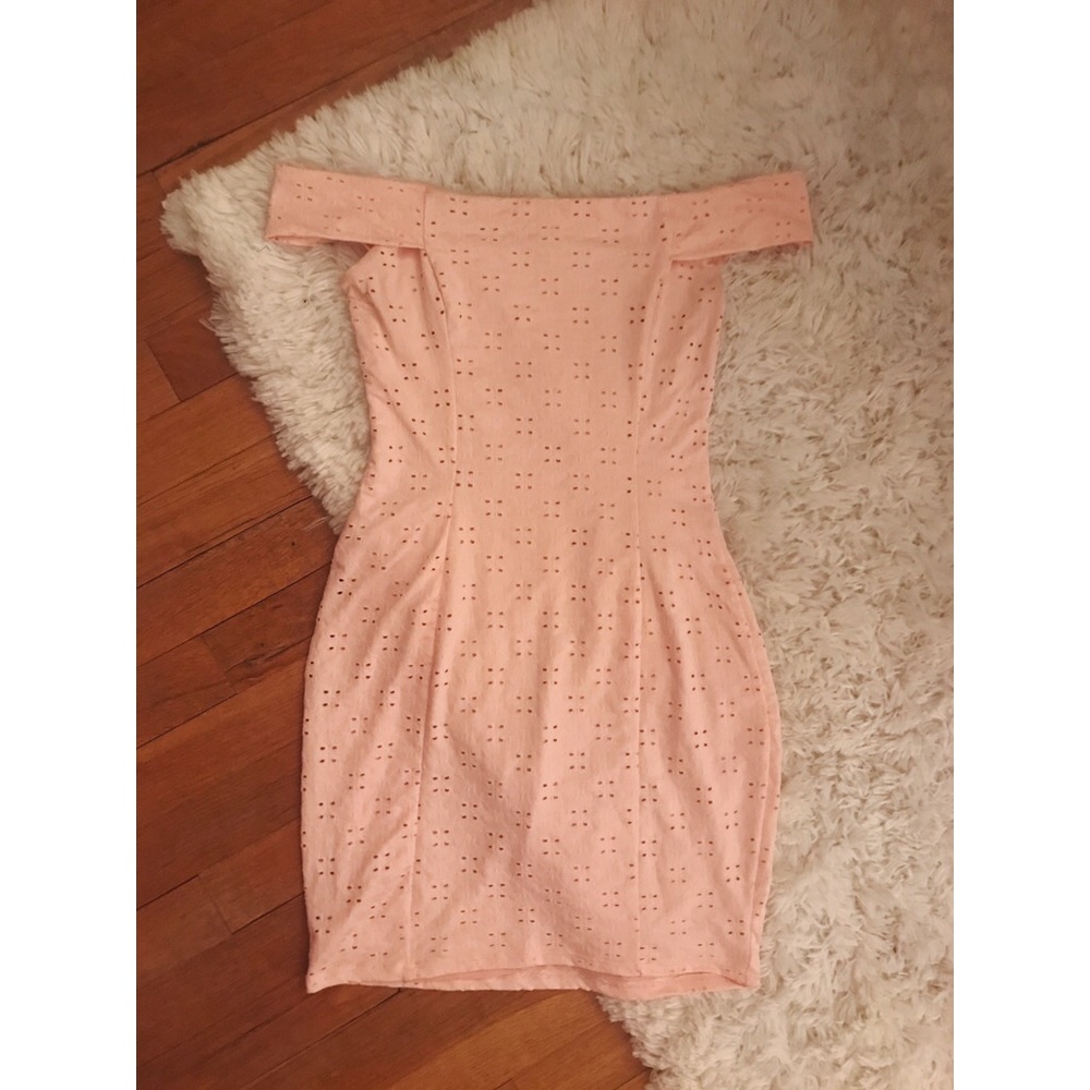 Kimichi Blue Off-the-Should Eyelet Dress