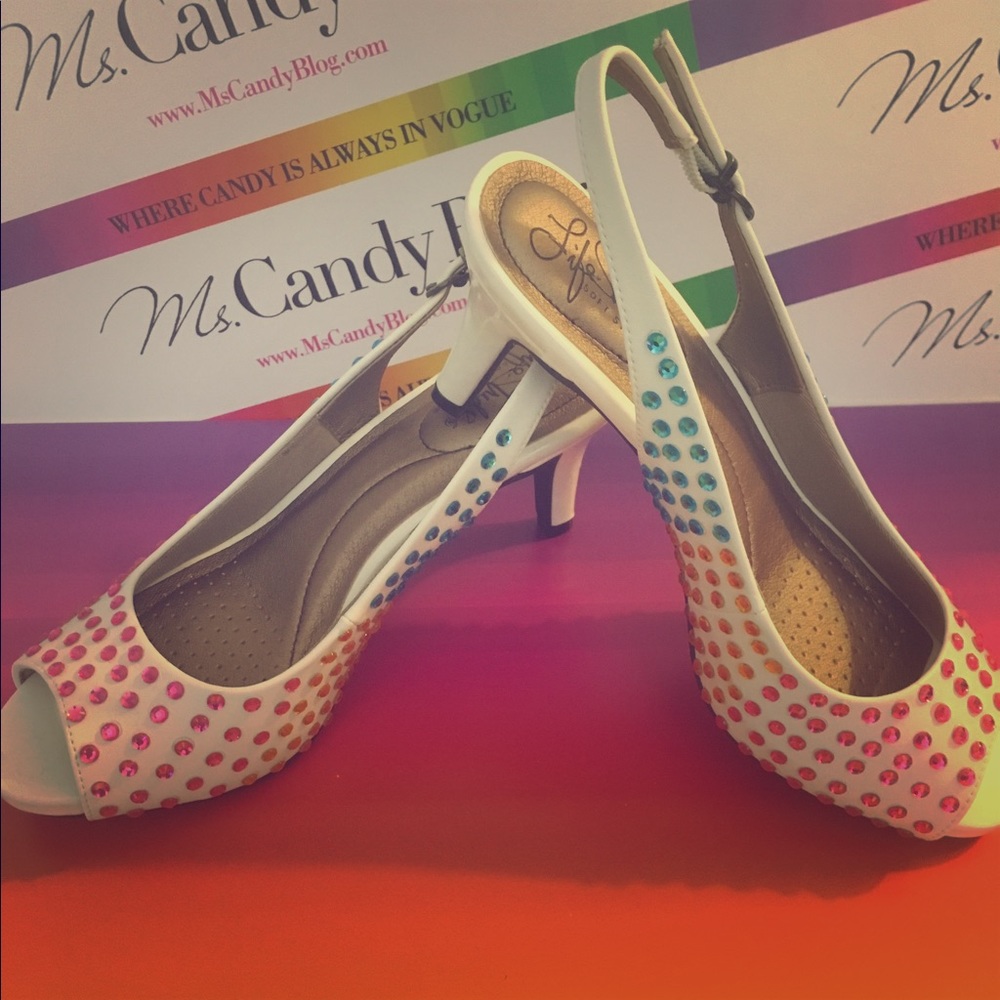 🍭Ms Candy Blog Candy Button Slingbacks🍭
