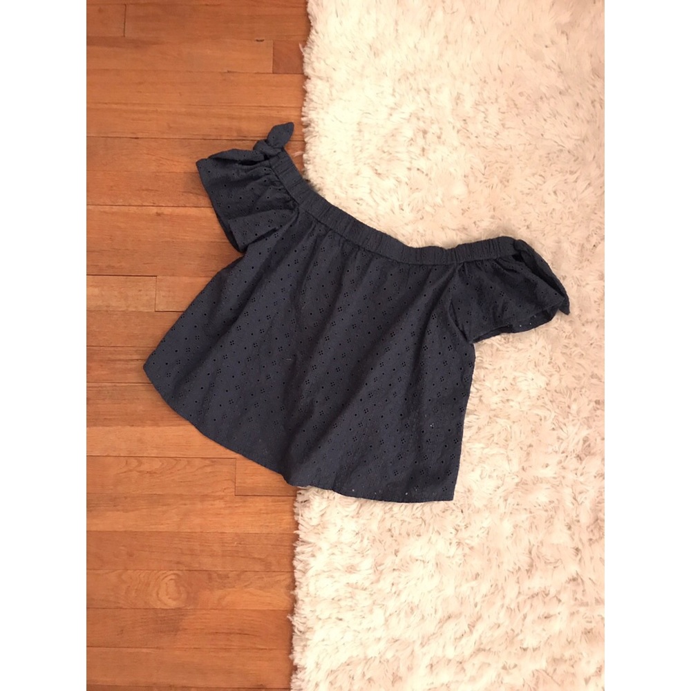 Abercrombie Off-the-Shoulder Eyelet Top