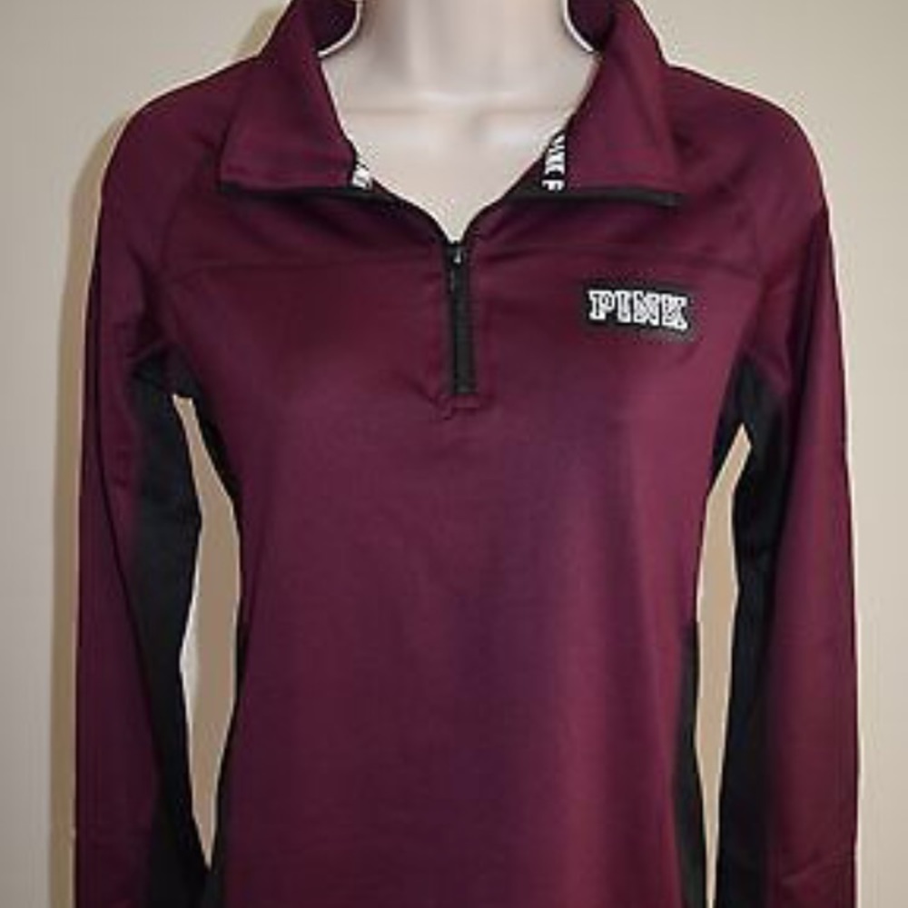 ⚡️SOLD⚡️PINK Half Zip Pullover Maroon