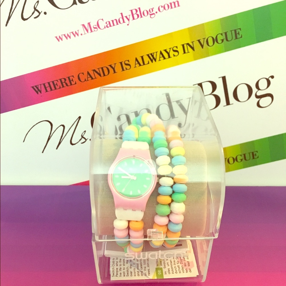 🍭Swatch Carmelissma Candy Necklace Watch🍭