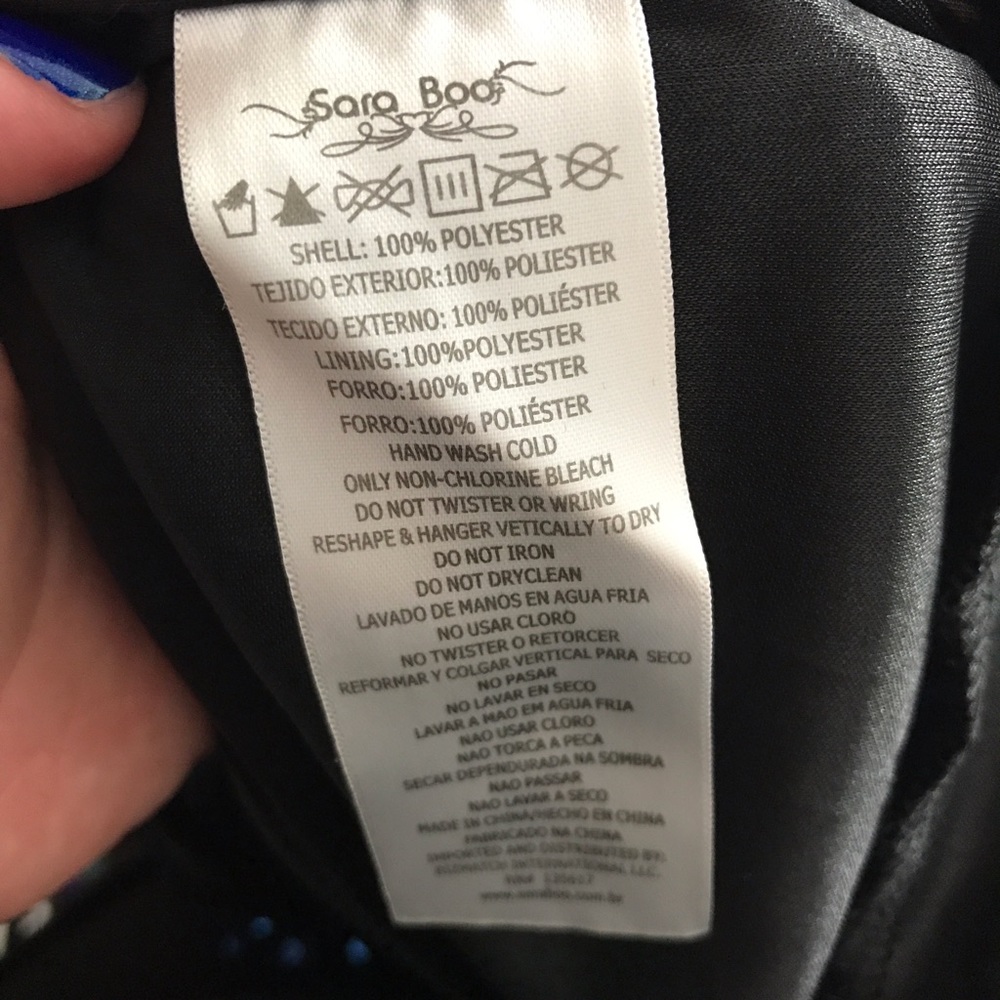 NWT Sara Boo Midnight Blue Sequin Mini - Picture 5 of 5