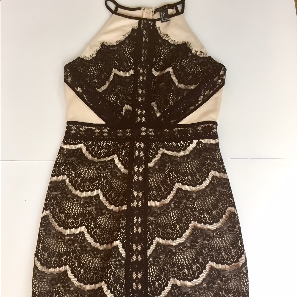 Forever 21 Cream & Lace Dress