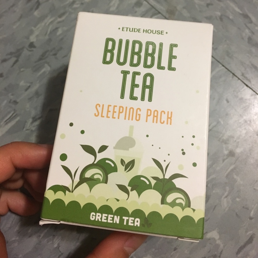 Bubble tea sleeping mask etude house memebox