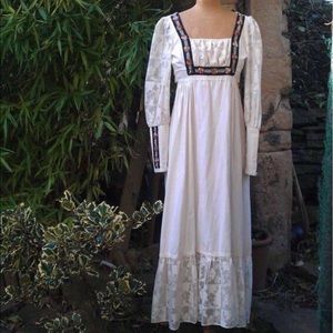 Vintage 1970's Gunne Sax Gown Maxi