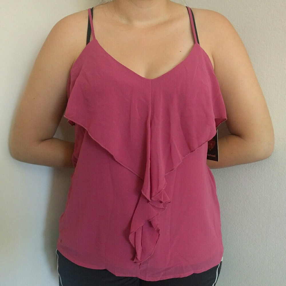 Pink Ruffled Top