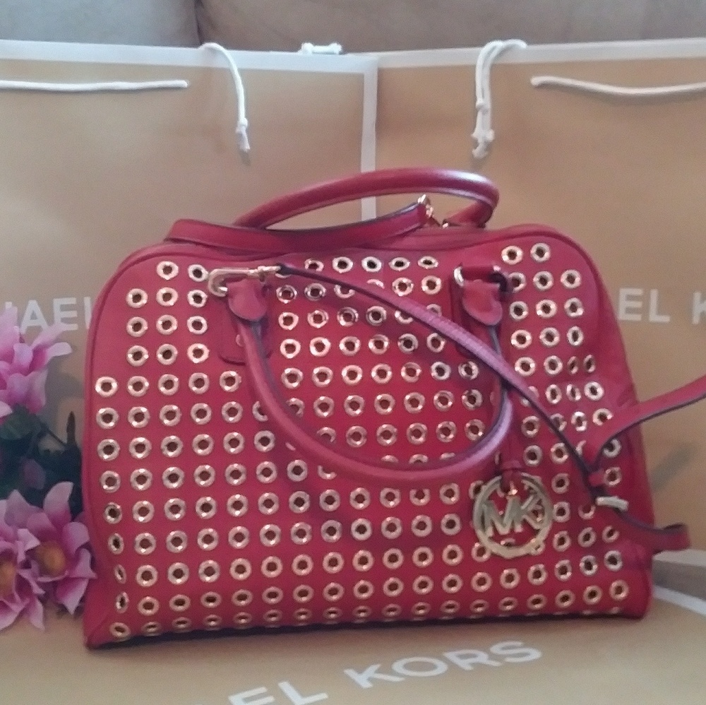 Authentic Michael Kors grommet bag