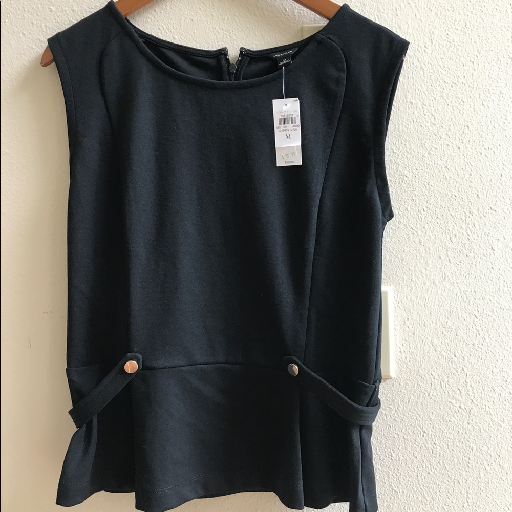 Ann Taylor Black Top -  New!