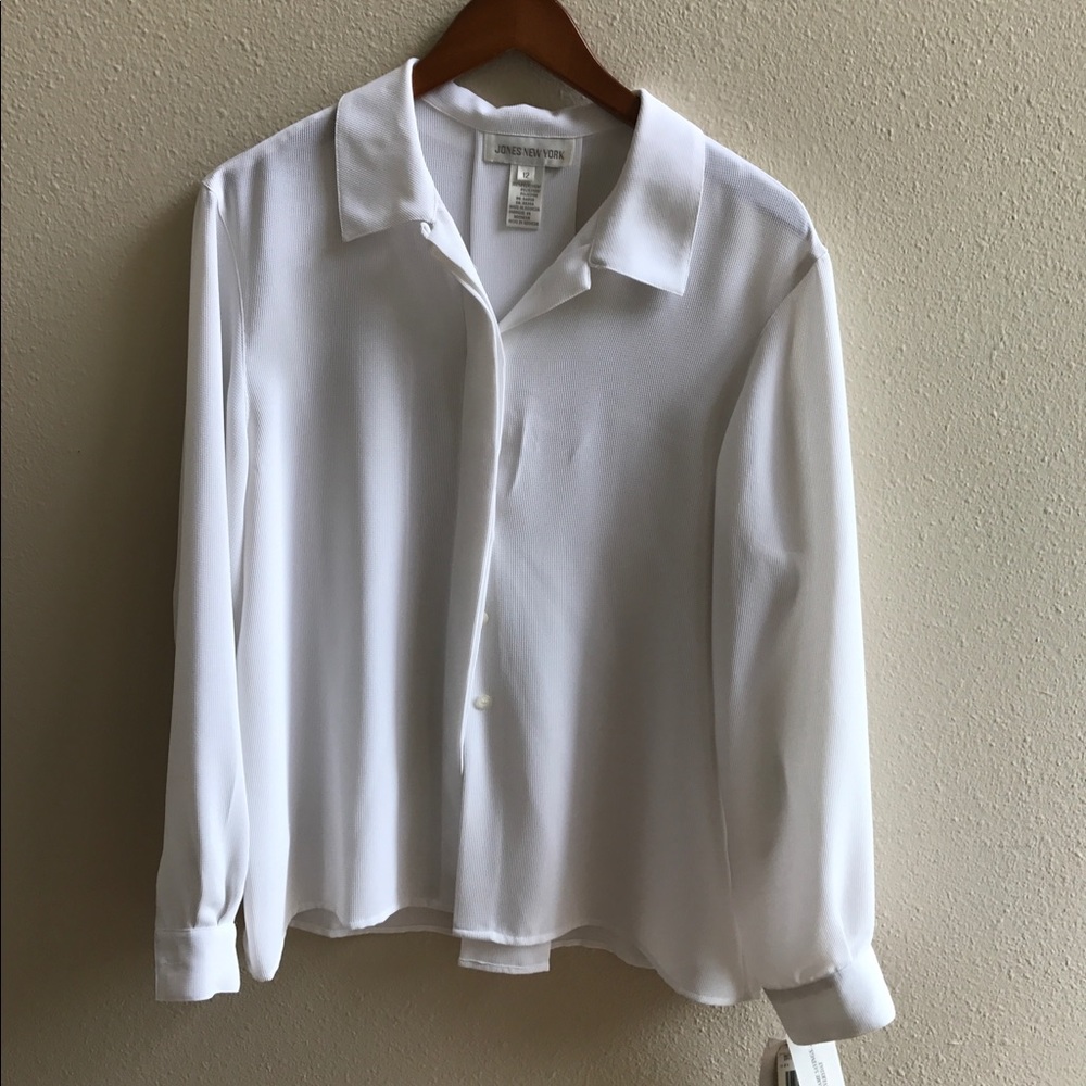 Jones New York White Button Down - New!