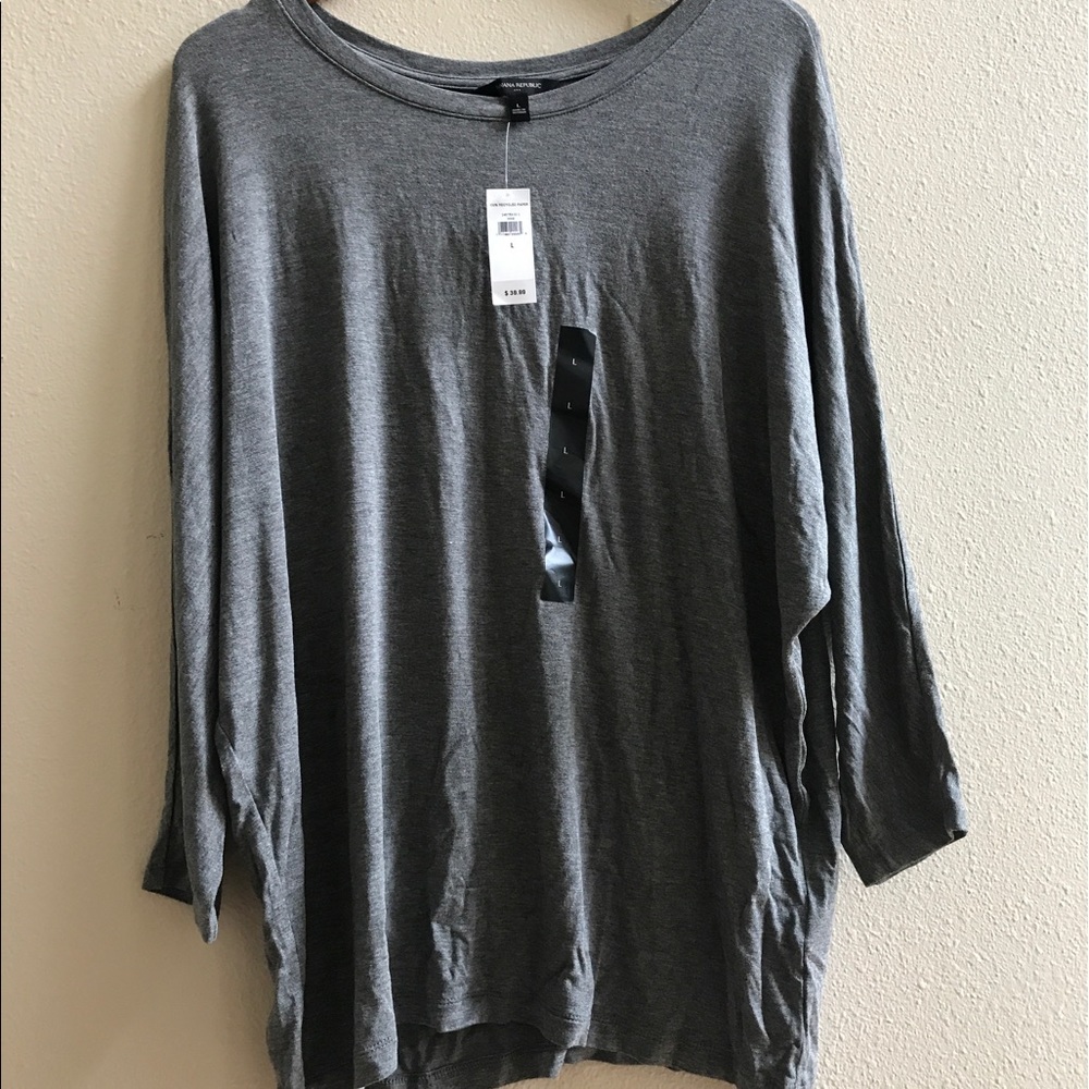 Banana Republic Gray Long Sleeve Top - New!