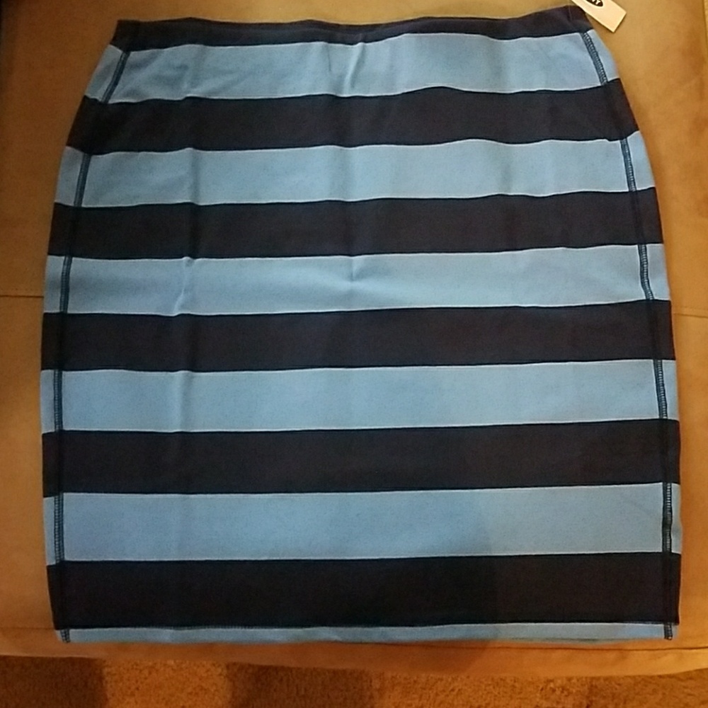 Blue striped skirt