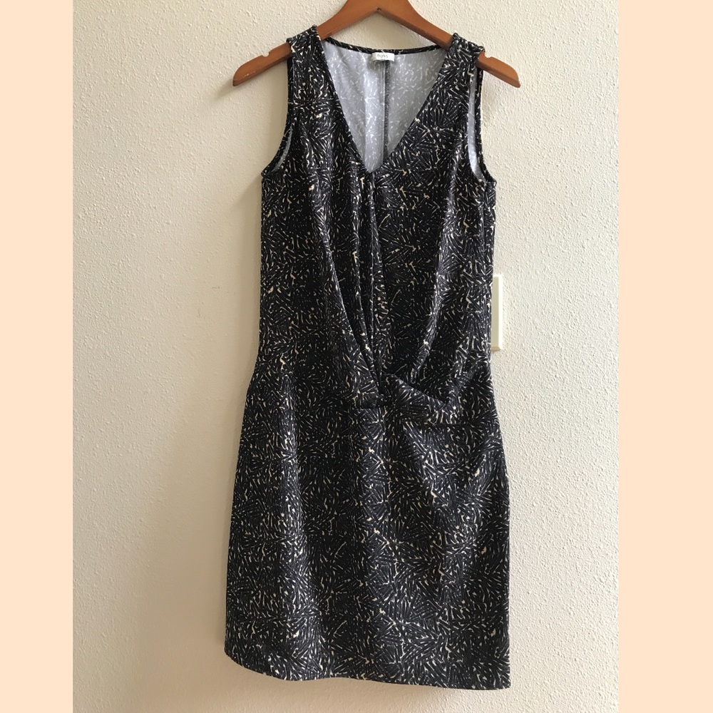 HOSS Intropia Tan and Black Sleeveless Dress