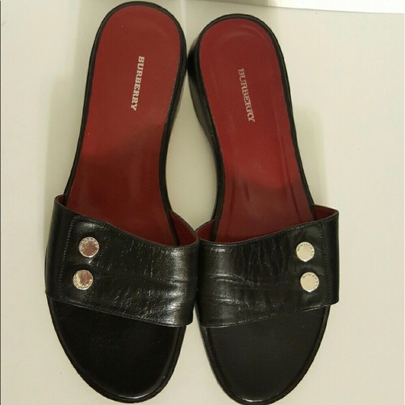 burberry black sandals