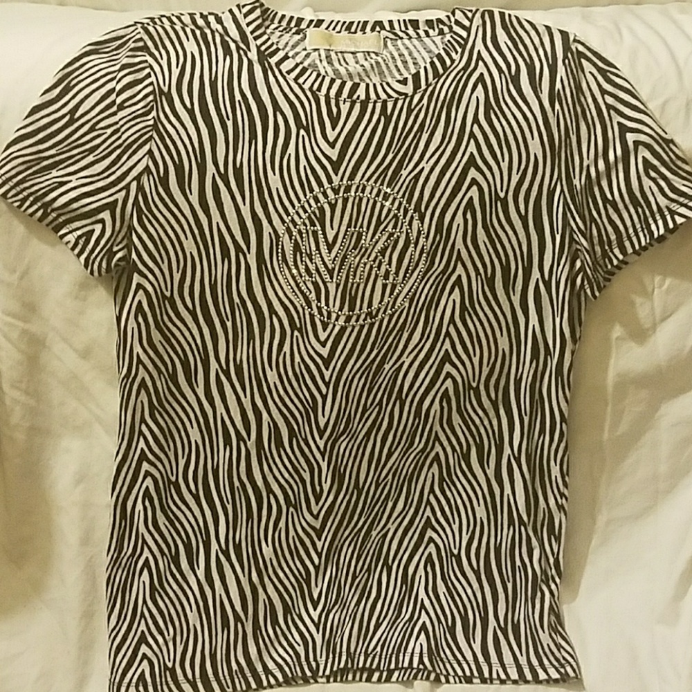 Michael Kors short sleeve jeweled top