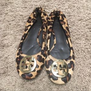 Reserved* Tory Burch Leopard Calf Hair Flats