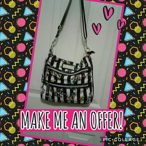 Betsey Johnson Dancing Skulls Crossbody Bag