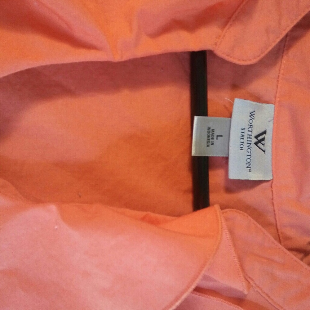 Coral Ruffle Top - Picture 2 of 2
