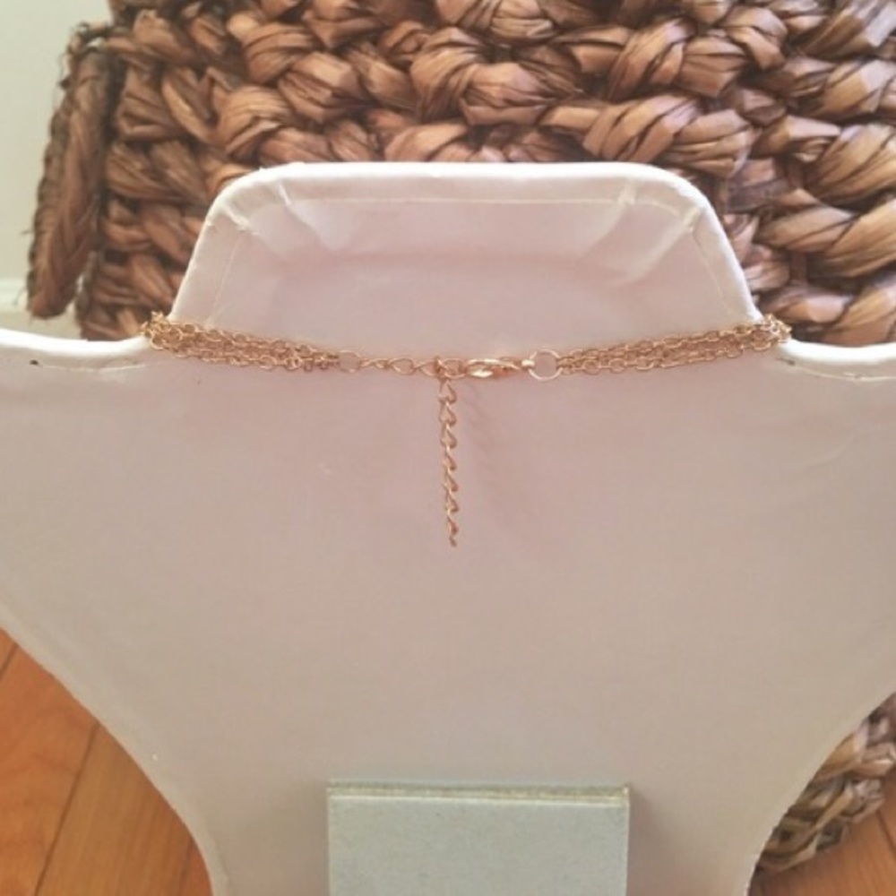Layered Necklace - Gold Bar with Thin Chain - Picture 3 of 4
