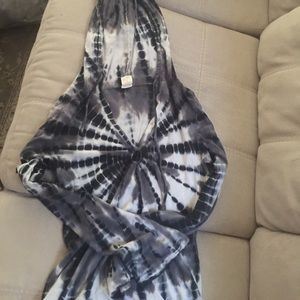 Tie dye long sleeve with hood