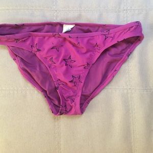 Purple with black stars bikini bottoms