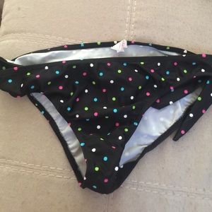 Black with colored polka dots