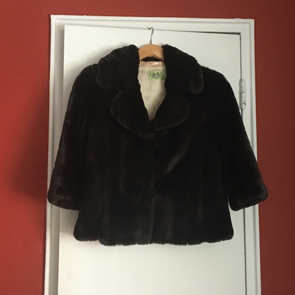 Vintage-style Juicy Couture faux fur mini jacket
