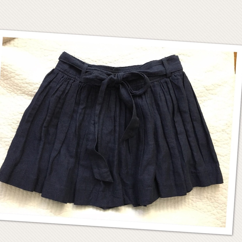 Forever 21 Denim Skirt with waist tie and zipper
