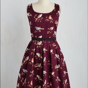 modcloth greenhouse grandeur dress in plum