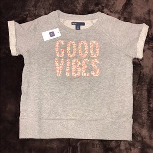 Gap Kids girls short sleeve sweatshirt