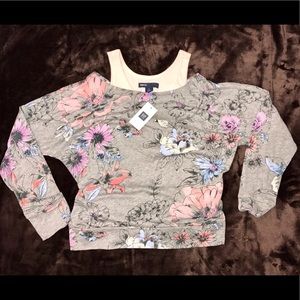 Gap Kids girls layered 2 in 1 long sleeve shirt