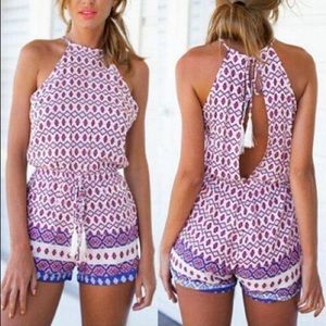 High Neck Romper